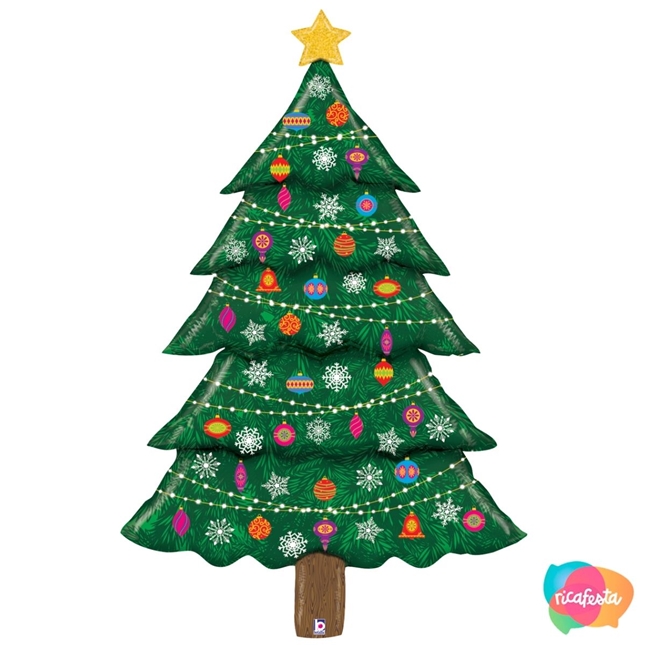 BALÃO METALIZADO ARVORE DE NATAL - BALÃO ÁRVORE DE NATAL 100CM - RICA FESTAS BALÃO METALIZADO ARVORE DE NATAL - BALÃO ÁRVORE DE NATAL 100CM - RICA FESTAS