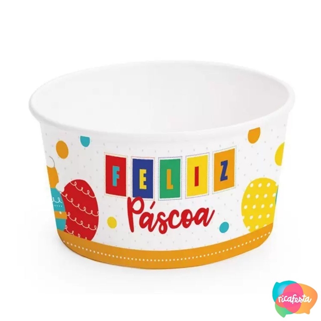 BOWL FELIZ PÁSCOA COM 8 UNID BOWL FELIZ PÁSCOA COM 8 UNID RICA FESTAS