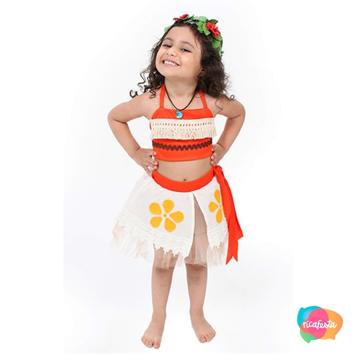 Roupa Infantil Fantasia Aniversário Moana