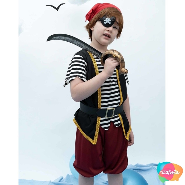 Fantasia Pirata Infantil Masculino - R$ 111