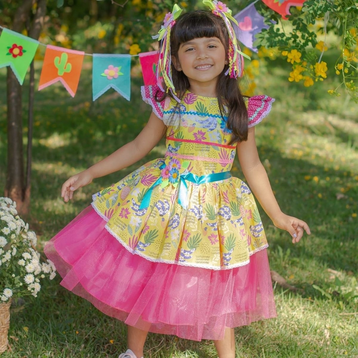 Vestido Infantil Barbie  Feito somente na máquina doméstica 